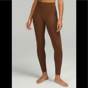 Lululemon Align High Rise pant 28 inch in colour Roasted Brown.